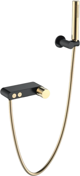 Смеситель для ванны с душем Boheme Stick 123-BG black diamond gold фото в интернет-магазине «Wasser-Haus.ru»