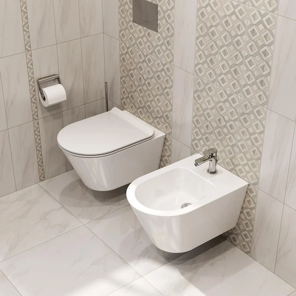 Унитаз подвесной Kerama Marazzi Plaza Modern PLMR.wc.02 безободковый, с микролифтом фото в интернет-магазине «Wasser-Haus.ru»