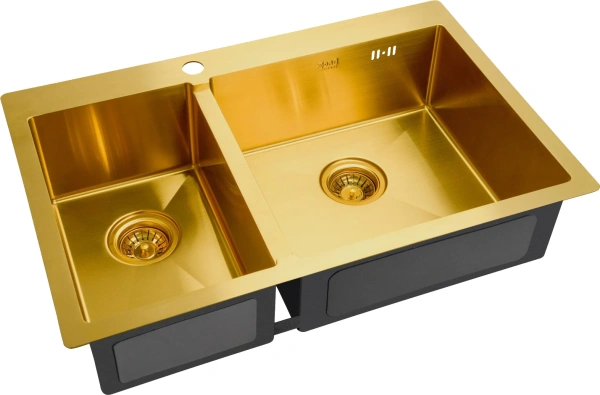 Комплект Мойка кухонная Zorg Inox PVD SZR-78-2-51 R bronze + Смеситель Inox SZR-7039 BRONZE бронза фото в интернет-магазине «Wasser-Haus.ru»