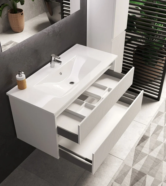 Мебель для ванной Sanvit Рольф 100 белая фото в интернет-магазине «Wasser-Haus.ru»