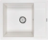 Комплект Мойка кухонная Paulmark Flugen 50-600 PM216050-WH белая + Смеситель ESKO Coral CL 03 W хром, белый, с гибким изливом фото в интернет-магазине «Wasser-Haus.ru»