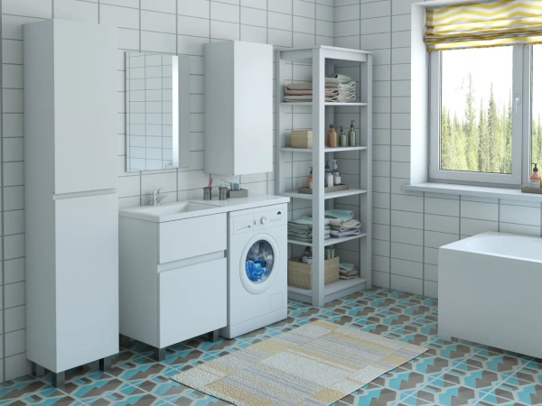 Мебель для ванной Эстет Dallas Luxe 110 L напольная, 2 ящика фото в интернет-магазине «Wasser-Haus.ru»