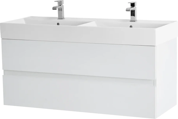 Мебель для ванной Cezares Molveno 46 120 bianco ghiaccio, с раковиной Cezares CZR-MIL-120-2-LVB фото в интернет-магазине «Wasser-Haus.ru»
