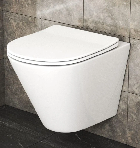 Комплект Унитаз подвесной Bauedge Bau Nimb безободковый, с микролифтом, белый + Инсталляция Grohe Solido 38811KFO 3 в 1 с кнопкой смыва + Шумоизоляция фото в интернет-магазине «Wasser-Haus.ru»
