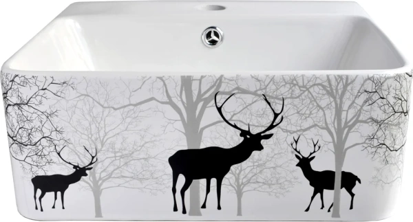 Раковина Bronze de Luxe Deer 1060BD черная фото в интернет-магазине «Wasser-Haus.ru»
