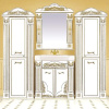 Мебель для ванной Misty Барокко 80 белая, патина фото в интернет-магазине «Wasser-Haus.ru»