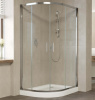 Душевой уголок Vegas Glass ZS-F 110*90 08 01 профиль глянцевый хром, стекло прозрачное фото в интернет-магазине «Wasser-Haus.ru»