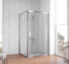 Душевой уголок Vegas Glass ZP+ZPV 100*100 08 01 профиль глянцевый хром, стекло прозрачное фото в интернет-магазине «Wasser-Haus.ru»
