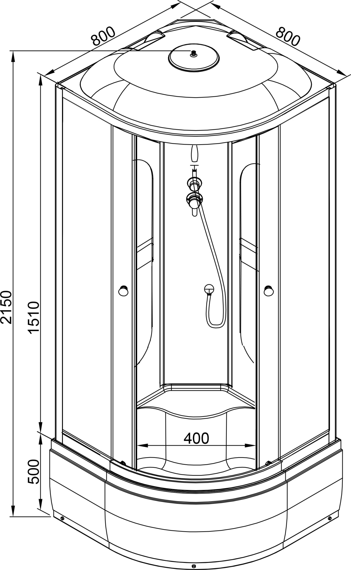 Душевая кабина DTO L680 фото в интернет-магазине «Wasser-Haus.ru»