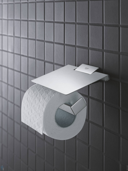Держатель туалетной бумаги Grohe Selection cube 40781000 с крышкой фото в интернет-магазине «Wasser-Haus.ru»