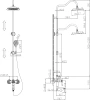 Душевая стойка ESKO ST300 Bronze фото в интернет-магазине «Wasser-Haus.ru»