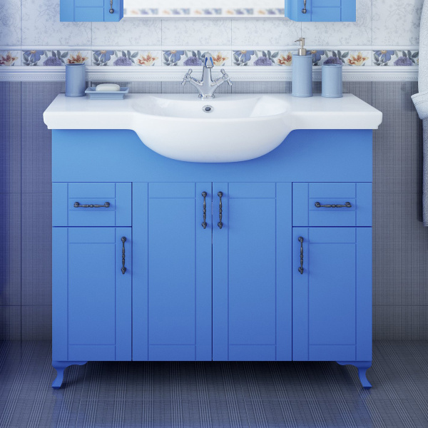 Мебель для ванной Sanflor Глория 105 голубая фото в интернет-магазине «Wasser-Haus.ru»