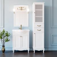 Мебель для ванной ValenHouse Эллина 65 белая, фурнитура бронза фото в интернет-магазине «Wasser-Haus.ru»