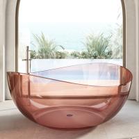 Прозрачная ванна ABBER Kristall AT9705Koralle розовая фото в интернет-магазине «Wasser-Haus.ru»