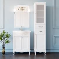 Мебель для ванной ValenHouse Эллина 65 белая, фурнитура хром фото в интернет-магазине «Wasser-Haus.ru»