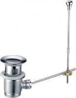 Донный клапан для раковины Creavit SF011 с переливом, хром фото в интернет-магазине «Wasser-Haus.ru»