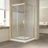 Душевой уголок Vegas Glass ZA Tur Novo 110 09 01 профиль золото, стекло прозрачное фото в интернет-магазине «Wasser-Haus.ru»