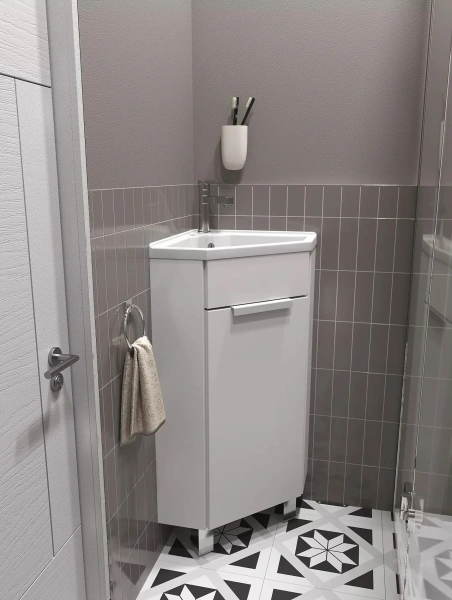 Мебель для ванной 1MarKa Penta 37x37 белый глянец фото в интернет-магазине «Wasser-Haus.ru»