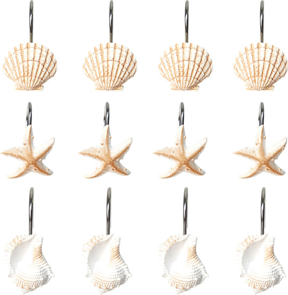 Крючки для шторы Carnation Home Fashions Sea Shells PHP-SEA фото в интернет-магазине «Wasser-Haus.ru»