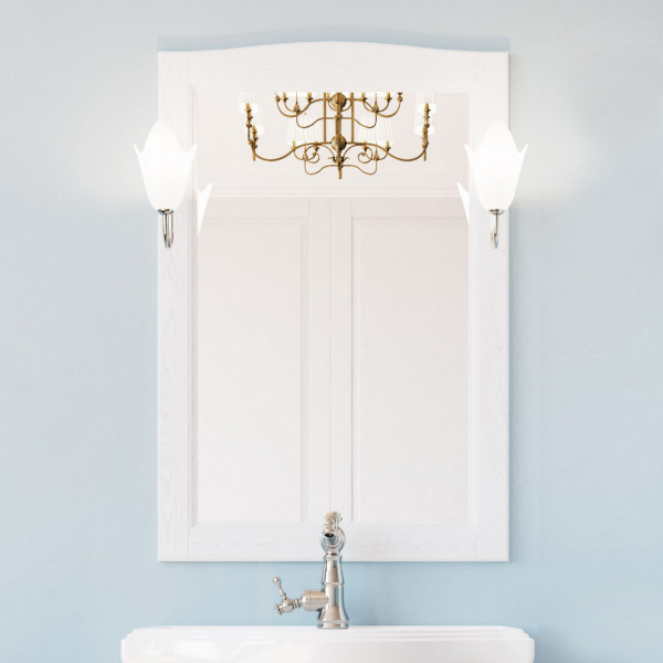 Мебель для ванной ValenHouse Эллина 65 белая, фурнитура хром фото в интернет-магазине «Wasser-Haus.ru»