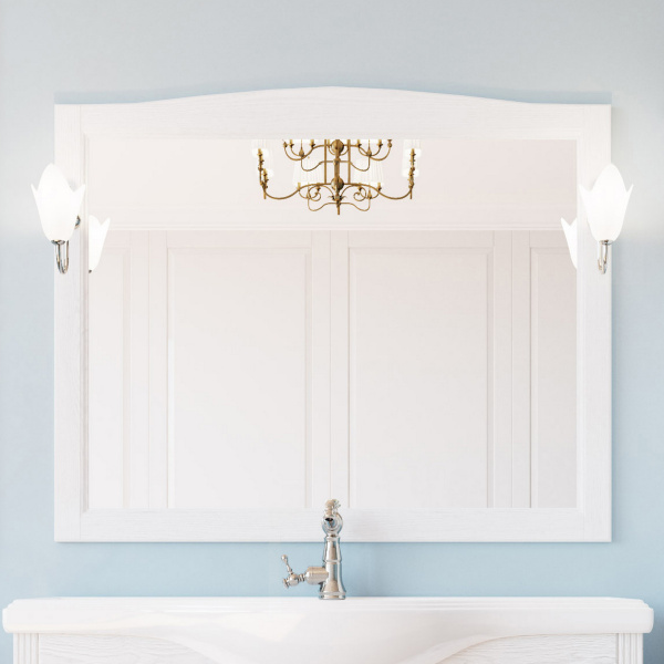 Мебель для ванной ValenHouse Эллина 120 белая, фурнитура хром фото в интернет-магазине «Wasser-Haus.ru»