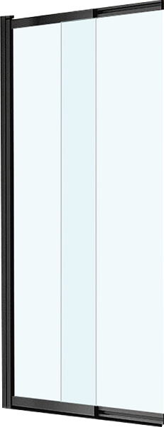 Шторка на ванну Vincea VSB-1E100CLB 100 см, профиль чёрный, стекло прозрачное фото в интернет-магазине «Wasser-Haus.ru»
