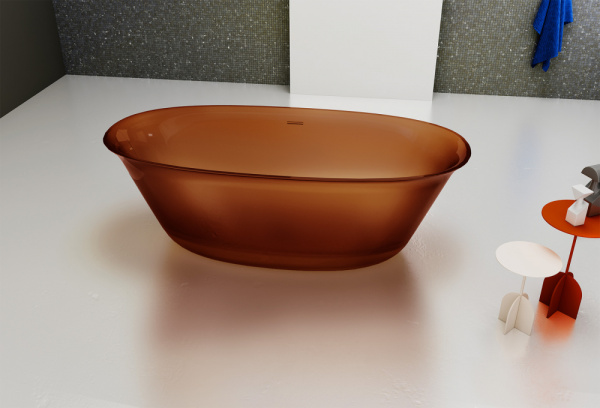 Прозрачная ванна ABBER Kristall AT9707Opal коричневая фото в интернет-магазине «Wasser-Haus.ru»