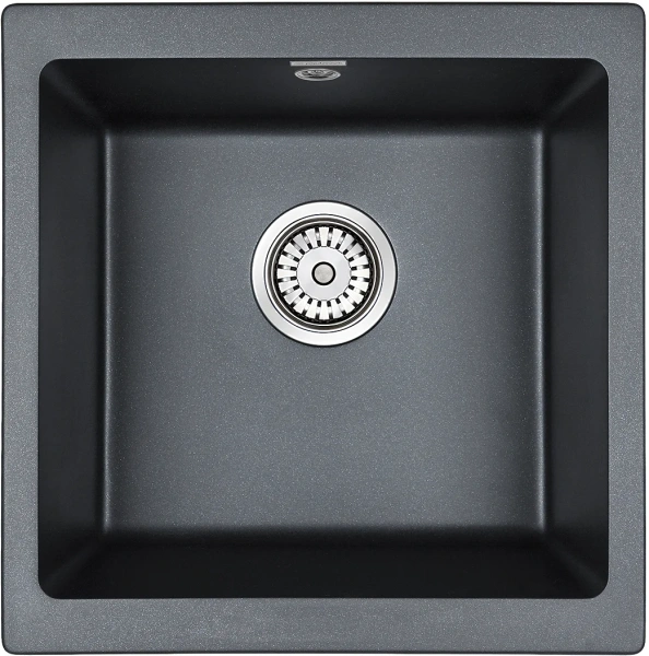 Комплект Мойка кухонная Paulmark Brilon PM104546-BLM черный металлик + Измельчитель Intenso I-800 фото в интернет-магазине «Wasser-Haus.ru»