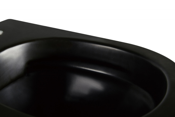 Унитаз ABBER Bequem AC1103MB подвесной черный матовый, безободковый фото в интернет-магазине «Wasser-Haus.ru»
