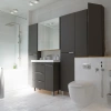 Мебель для ванной 1MarKa Gaula 80Н черная, 3 ящика, 1 дверца фото в интернет-магазине «Wasser-Haus.ru»