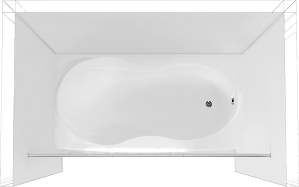 Карниз для ванны Aquanet прямой 190 см фото в интернет-магазине «Wasser-Haus.ru»